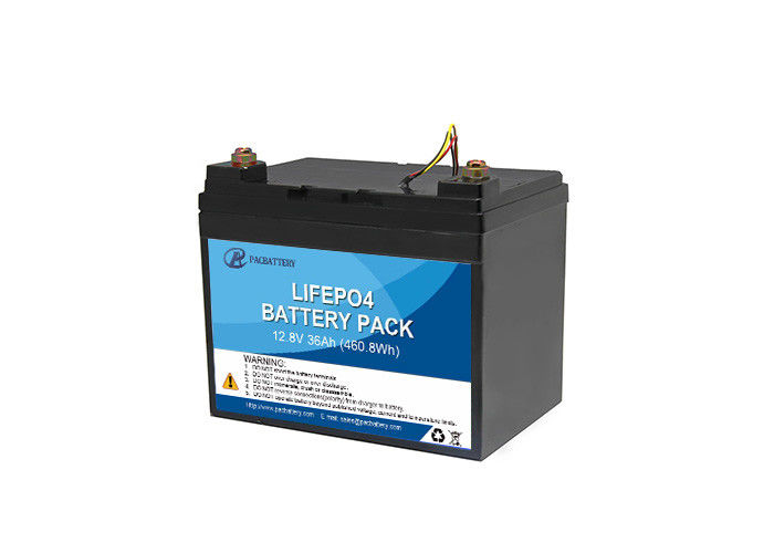 100% DOD LiFePO4 SLA เปลี่ยนแบตเตอรี่ 12.8V 36Ah BMS ป้องกันด้วยกล่องพลาสติก
